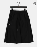 Ct Side Snap Button Nylon Half-Length Bermuda Pants