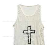 Vintage Cross Lace String Sleeveless