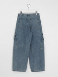 [unisex] Heromi Heart Balloon Wide Denim Pants