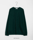 [unisex] Cornmeal Round Color Knit Sweatshirt