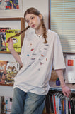 Dino Stitch Embroidered Short Sleeve Tee