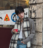 [LANARCH] Boucle Round Neck Cardigan