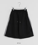 [unisex] Huli Track Line Banding Bermuda Pants