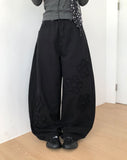 Kuren Flower Balloon Wide Long Pants