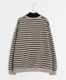 [BAONHAUS] Paints Stripe Brushed Polar Sweatshirt