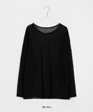 [BAONHAUS] Arondeu Linen Round Long Sleeve Tee