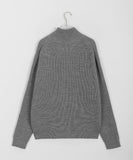 [unisex] Linve two-way high neck knit zip-up cardigan