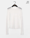 Doten Pleats Shirring See-through T-shirt