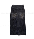 Dirty oil washed denim pants