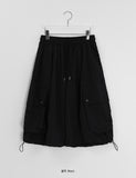 [unisex] Golit Rivet Nylon Banding Cargo Bermuda Pants