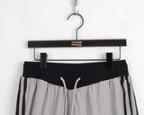 Cler Unbalanced Nylon Banding 2-Way Long Wide Jogger Pants