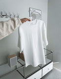 Brushed Layered Short Sleeve Plain Tee