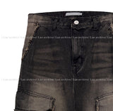 Vintage dekki washed cargo denim pants