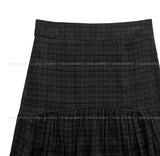 Kotori slit check midi skirt
