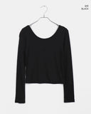 Mur Flower Pattern Round Neck Long Sleeve T-Shirt