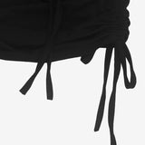 Faroan String Shirring Cropped T-shirt