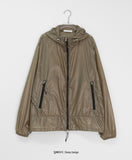 [unisex] Welkani Check Glossy Two Way Wind Jumper