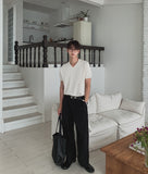 Dainel Two-Tuck Wide Slacks