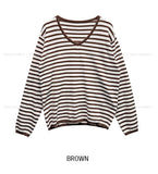 Soy Striped V-Neck Knit