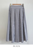 Btel Seersucker Stripe Banding Skirt