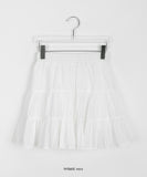 Muju Tiered Banding Mini Skirt