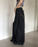 Onni Embroidered Balloon Wide Denim Long Pants