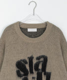 [unisex] Kenb lettering wool over knit