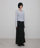 Saya Frill Puff Long Blouse