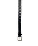 Newta Silver Buckle Studded Leather Western Belt