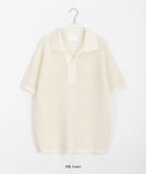 [unisex] Ryuhe collar net over short sleeve knit