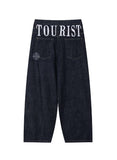 Dape embroidered fly denim pants