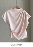 Blooming Half Drape Span T-Blouse