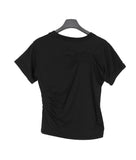 Luna Unbalanced Pintuck Short Sleeve T-shirt