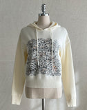 Lople Embroidered Hood Knit