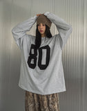 80 Numbering Printing Loose Fit Long Sleeve