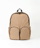 Two-Pocket Suede Backpack