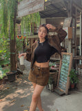 Pud Cotton Cropped Blouson
