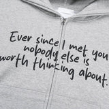 Raton Crop Lettering Brushed Hood Zip-Up