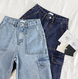 [MADE] Cargo Pocket Banding Long Wide Denim Jeans