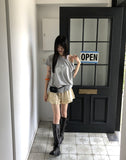 Ute Stripe Frill Tiered Banding Short Pants