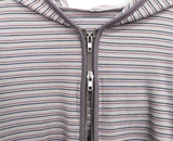Roban Slim Stripe Two-Way Hooded Zip-Up