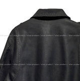 Kender washing two way crop leather jacket