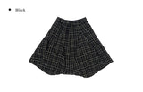 Teten Check Unbalance Midi Skirt