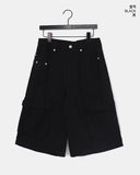 Effen Cargo Pocket Button Bermuda Pants