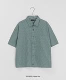 [Unisex] Belgou Crop Check Short Sleeve Shirt
