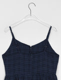 Gelute Check Sleeveless Long One Piece