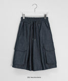 [unisex] Chanu Raw Denim Bermuda Cargo Pants