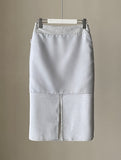 Serzel Tweed Slit Skirt