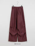 [unisex] Myoti banding string washing wide parachute pants