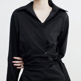 [NONCODE] Muren Wrap Shirt One Piece